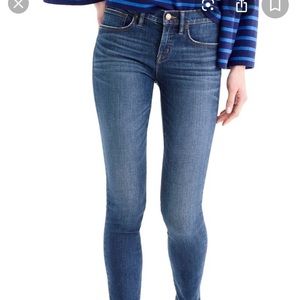 Mid-rise toothpick skinny jeans